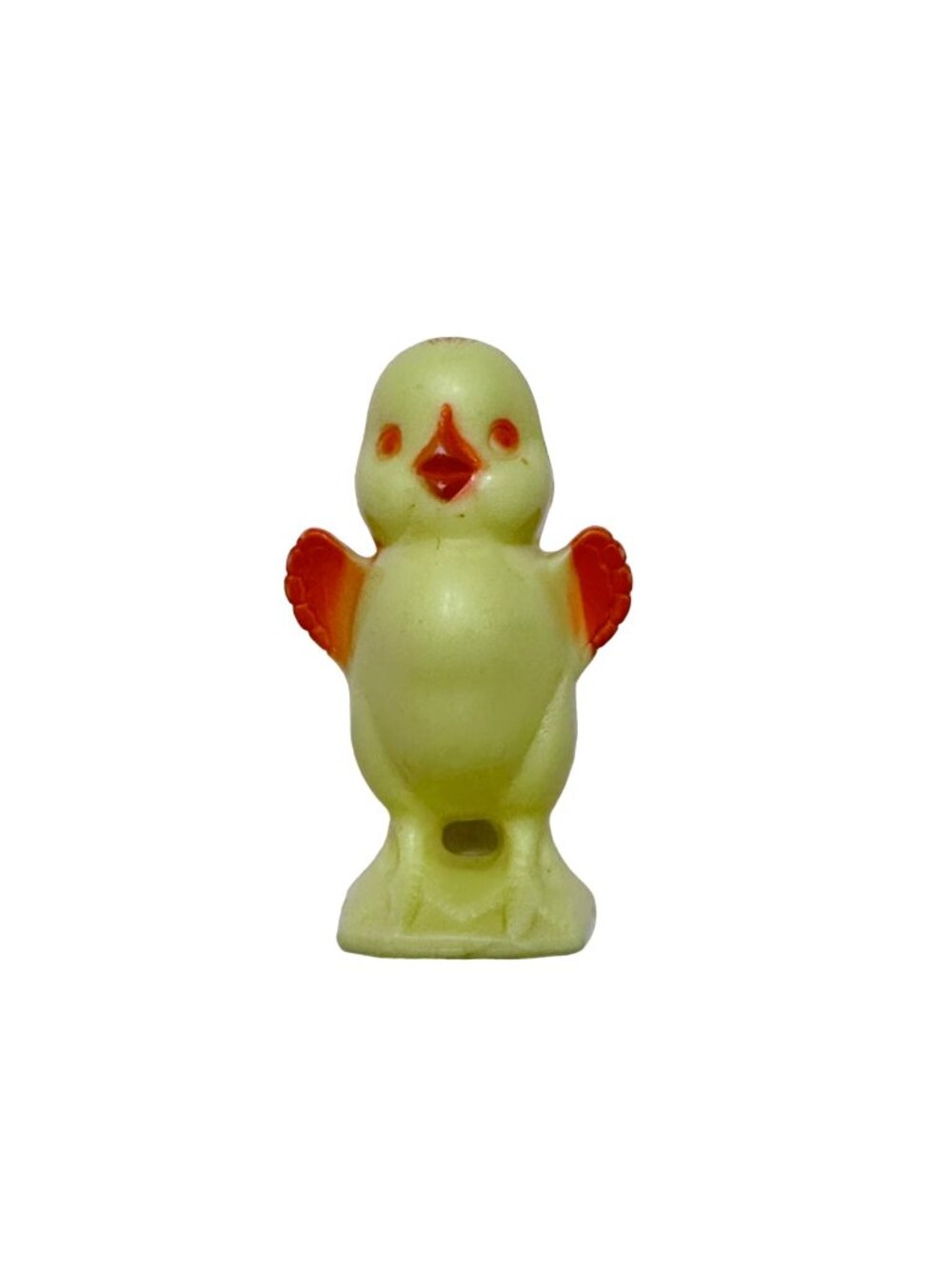 Vintage 1950's Plastic Knickerbocker 2" Miniature Yellow Easter Chick Decoration